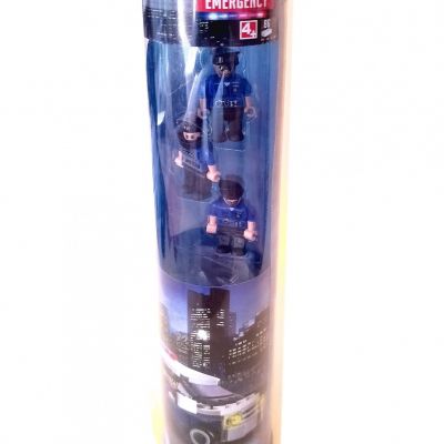 cubix minifiguras construccion tubo policia