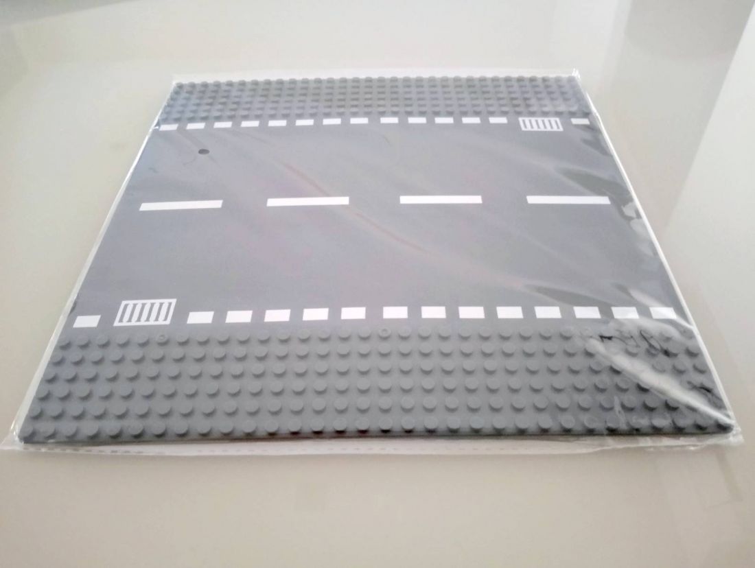 placa base bloques construccion compatible gris asfalto recta