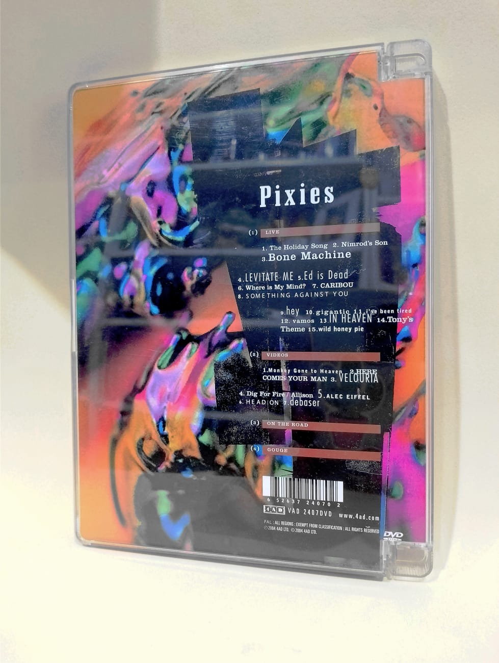 Pixies Videos DVD details back
