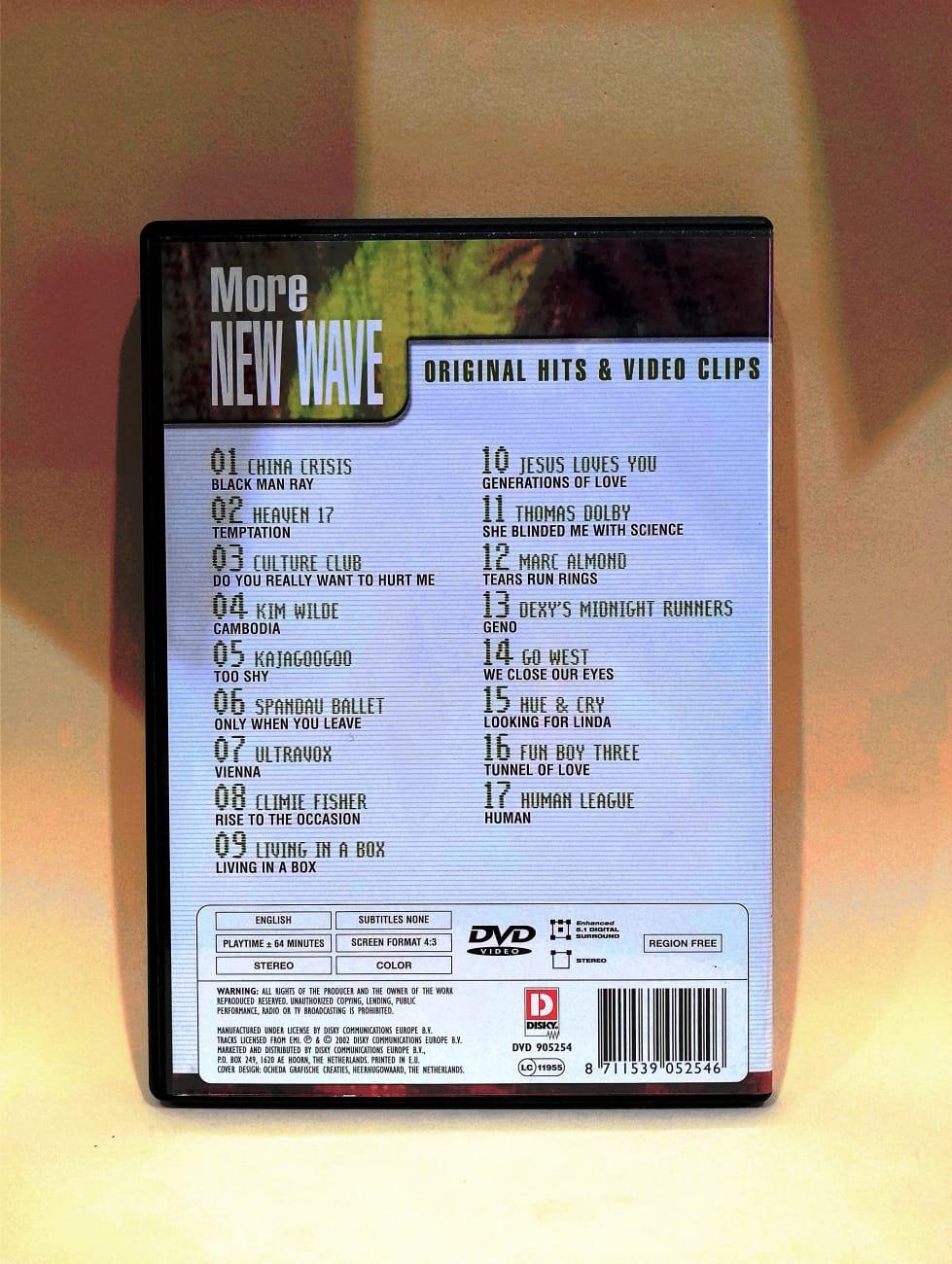 DVD 80s New Wave Music Videos bak dvd