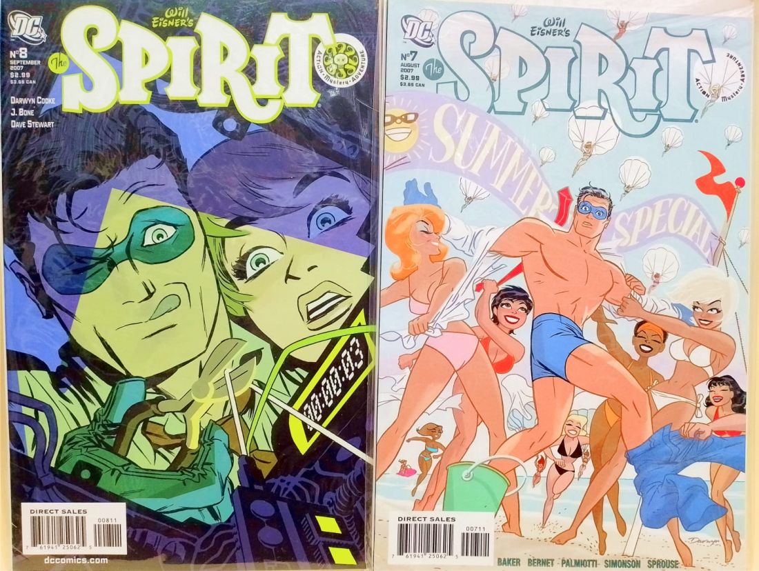 spirit comic books usa dc #8 & #9 covers
