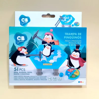 juguete bloques trampa pingüinos